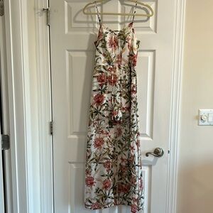 Floral white romper with dress